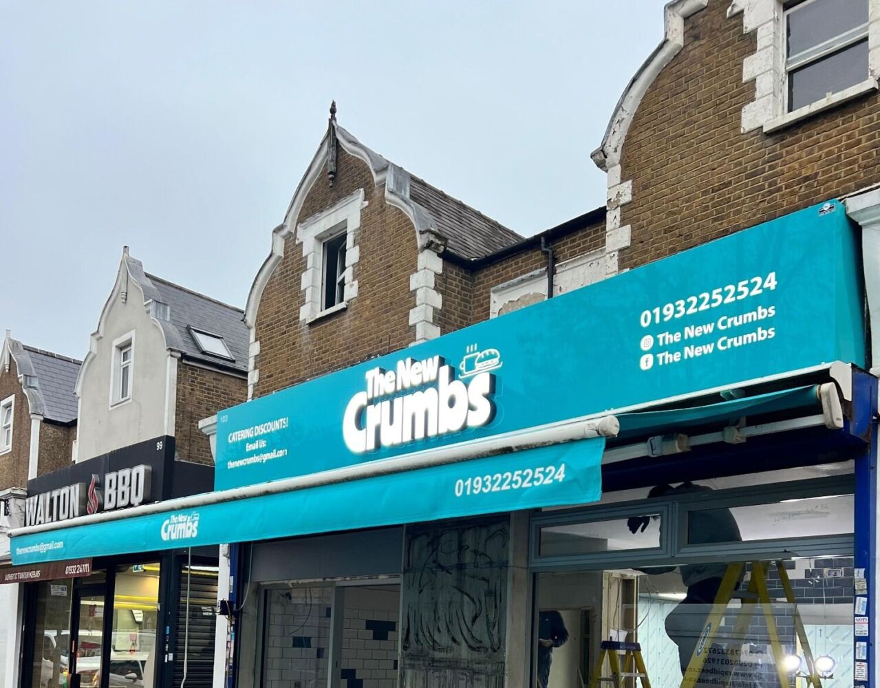 awning, 3d sign 3D Built-up